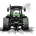 John Deere tractor plowing tattoo design idea