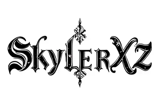 "SKYLERXZ" tattoo design idea