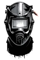 welding mask with tig torch transforming tattoo design idea