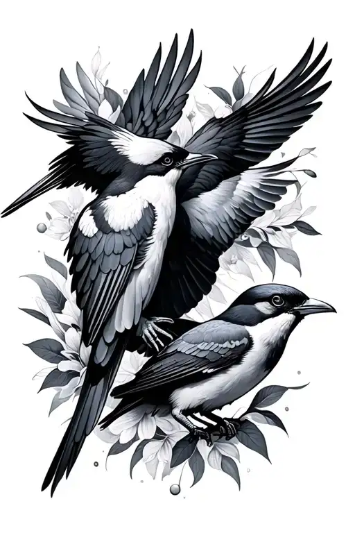 birds free your mind tattoo design idea