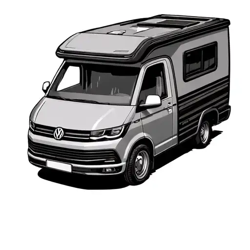 Camper from T5 Transporter Campervan tattoo design idea