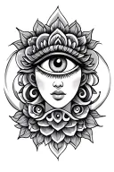 third eye, karma tattoo design idea