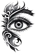 third eye, karma tattoo design idea