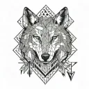 arrow house stark wolf tattoo design idea