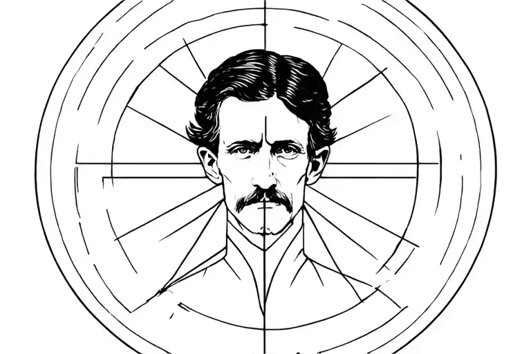 Nikola Tesla tattoo design idea