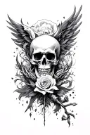 death and god tattoo design idea