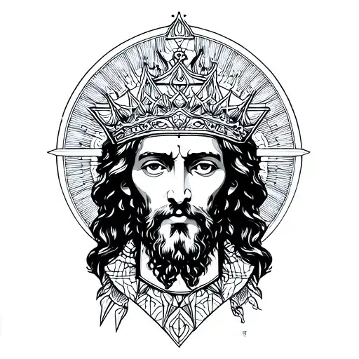 Christ is King biblical tattoo design idea