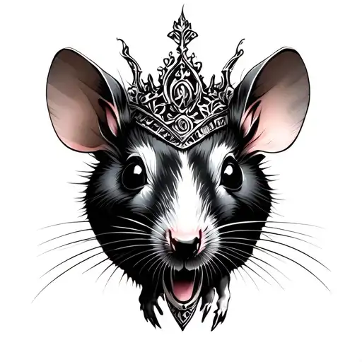 Abstract Rat King tattoo design idea