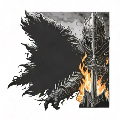 dark souls 3 bonfire tattoo design idea