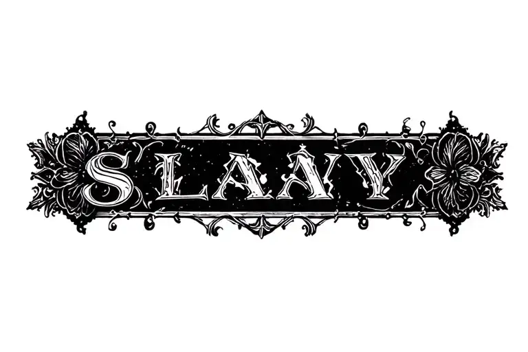 "Slave"  "sissy" "collar" "leash" "slave" tattoo design idea