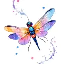 feminine simple firefly tattoo design idea
