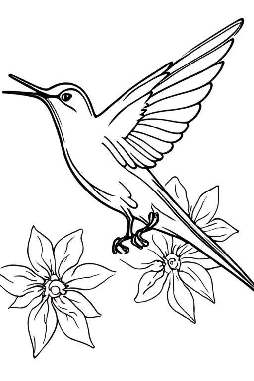 humming-bird tattoo design idea
