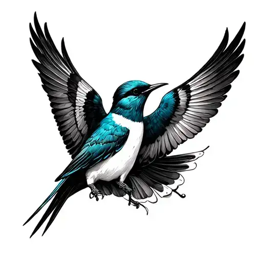 swallows tattoo design idea