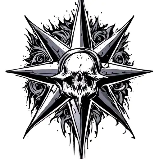 star of chaos tattoo design idea