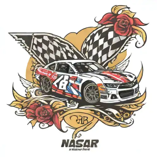 nascar racecar tattoo design idea