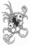 open wound showing computer internals tattoo design idea