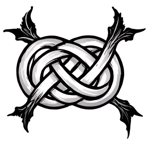 Witch knot tattoo design idea
