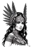 aztec princess tattoo design idea