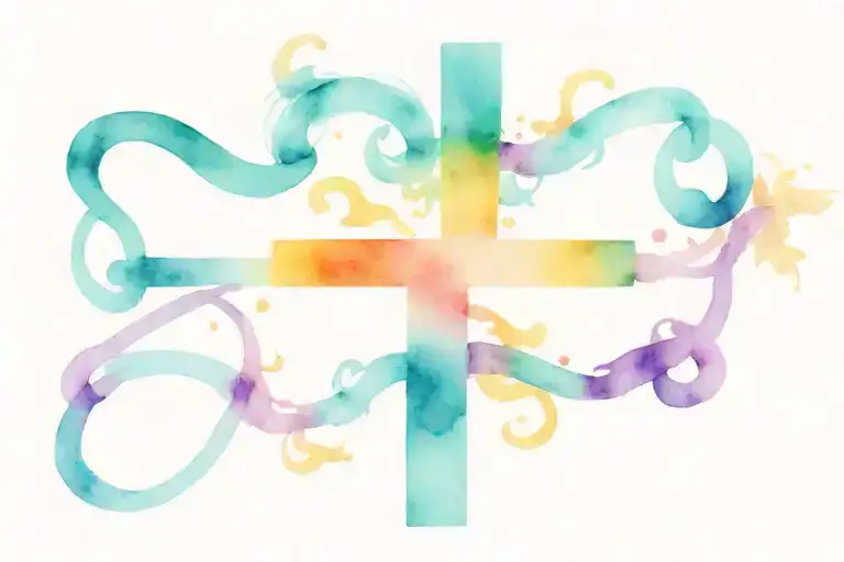 sideways cross tattoo tattoo design idea