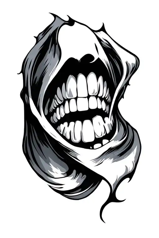 Throat tattoo design idea