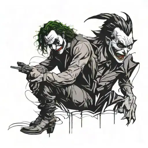 Heath Ledger's Joker tattoo design idea