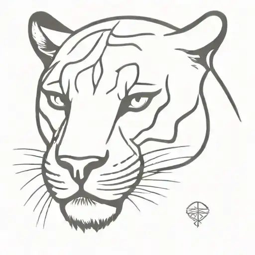 panther head tattoo design idea