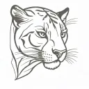 panther head tattoo design idea