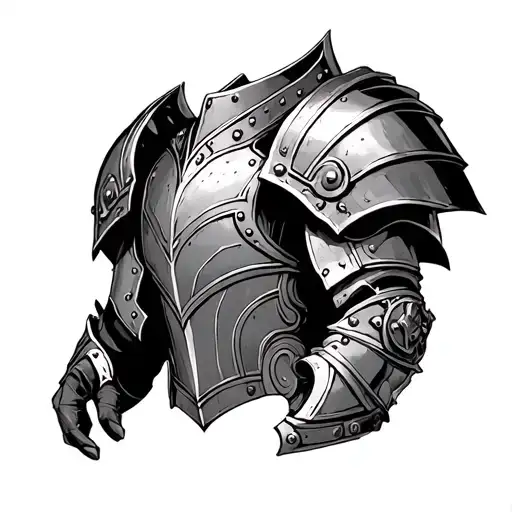 warhammer 40k iron warrior shoulder pauldron tattoo design idea