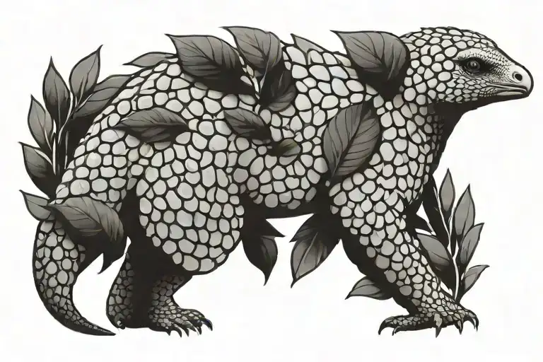 pangolin tattoo design idea