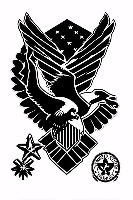official united states air force symbol realism style tattoo tattoo design idea