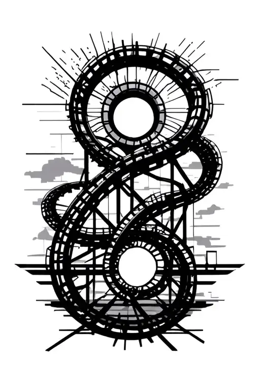 Rollercoaster tattoo design idea