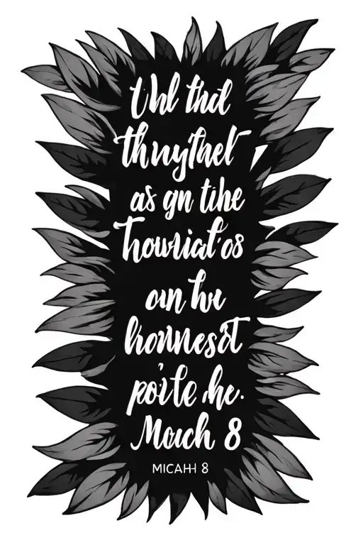 Bible verse Micah 7:8 tattoo design idea