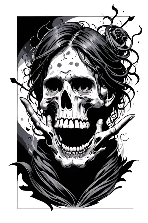 Disease depression and survive tattoo design idea