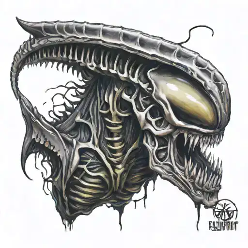 xenomorph tattoo design idea