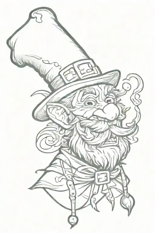 leprechaun raving tattoo design idea