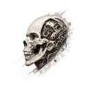 bio mechanical engineering tattoo design idea