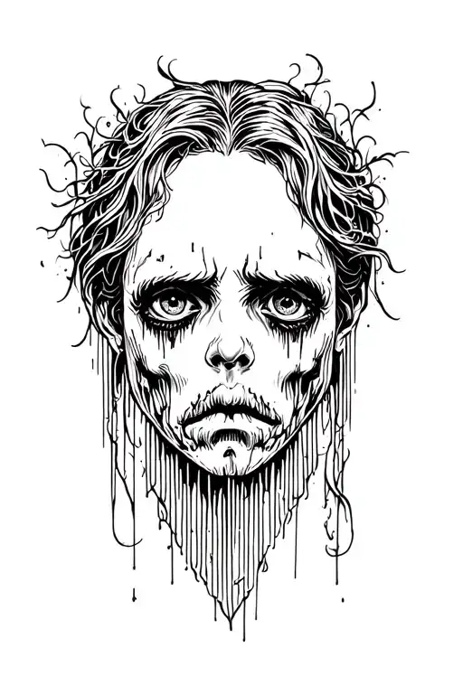 sad tattoo design idea