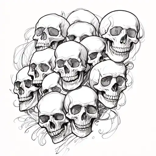 On seven deadly sins to cover the entire length of my right arm above the elbow  And the skulls should be along the enti tattoo design idea
