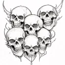 On seven deadly sins to cover the entire length of my right arm above the elbow  And the skulls should be along the enti tattoo design idea