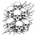 On seven deadly sins to cover the entire length of my right arm above the elbow  And the skulls should be along the enti tattoo design idea