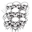 On seven deadly sins to cover the entire length of my right arm above the elbow  And the skulls should be along the enti tattoo design idea