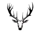 Moose antler inside tattoo design idea