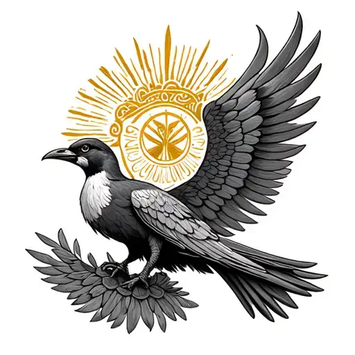 Guatemalan traditional style of the center of the Guatemalan flag but with the quetzal wings spread tattoo design idea