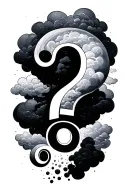 Cloud question Marks, I think therefore I am the way the truth and the life tattoo design idea