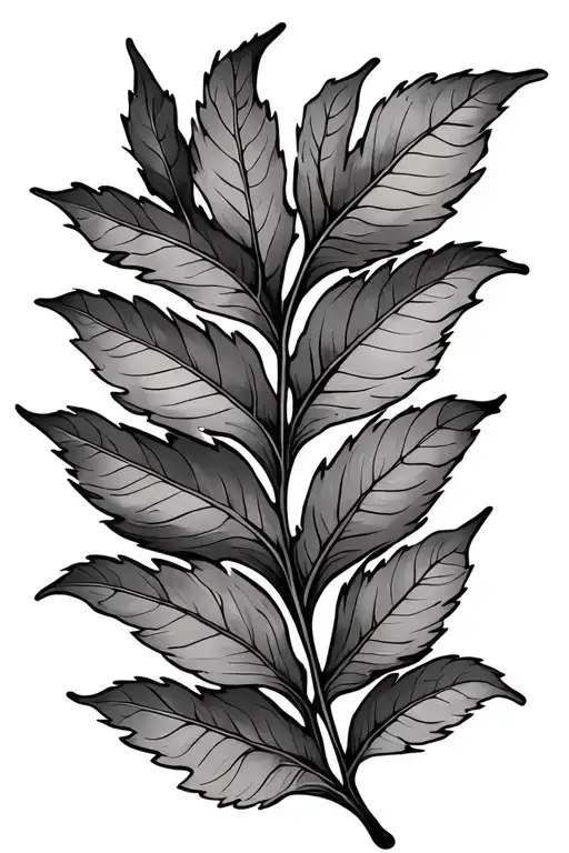 autumn leaf intertwined tattoo design idea