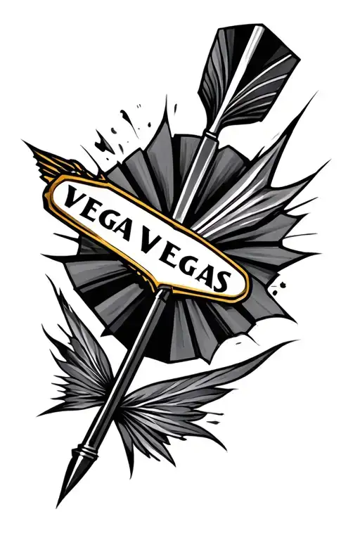 Vegas 2025 dart arrow tattoo design idea