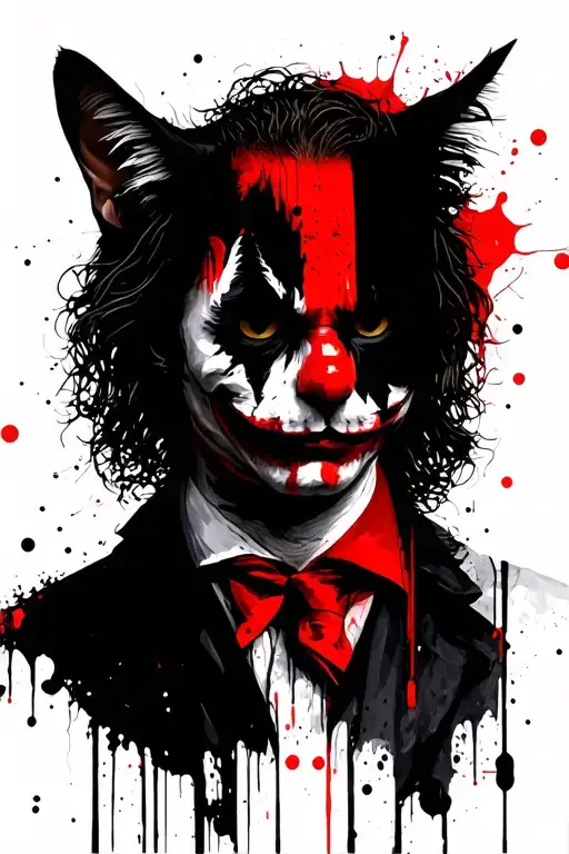 chishersky cat joker heath ledger tattoo design idea