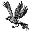 quetzal bird but ran tattoo design idea