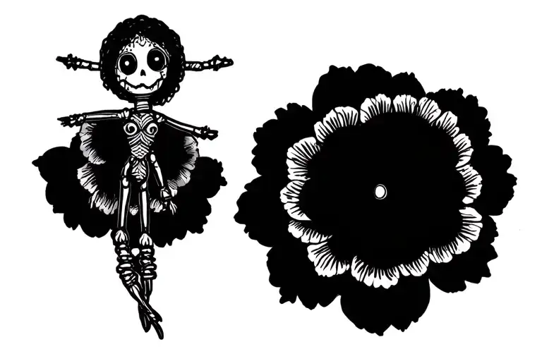 voodoo doll tattoo design idea