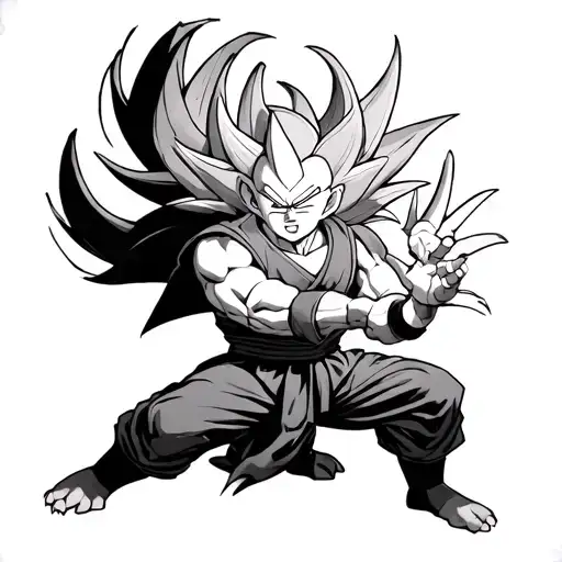 I would like a mandala in which several dragon ball characters are going to be tattoo design idea